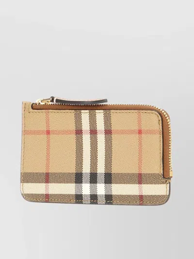 Burberry Checkered Pattern Wallet And Cardholder