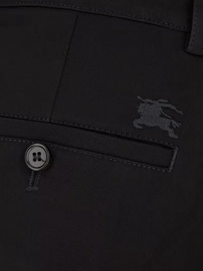 Burberry Trousers With Back Pocket And Front Crease In Black
