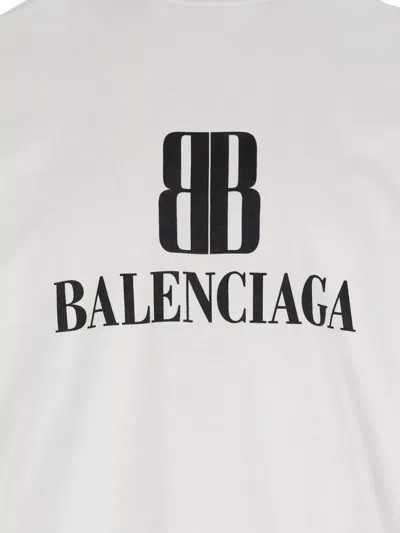 Balenciaga Nano Bb T-shirt Medium Fit In White