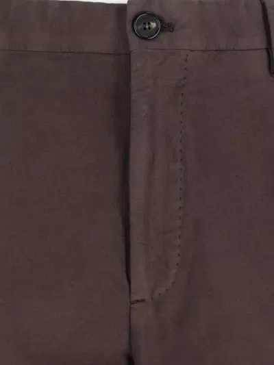 Incotex Straight Trousers With Back Pocket And Belt Loops In Brown