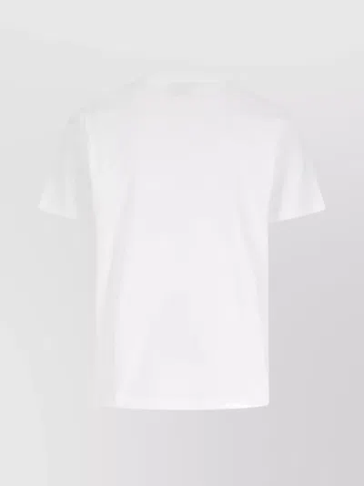 Casablanca White Crewneck T-shirt With Logo On The Front In White