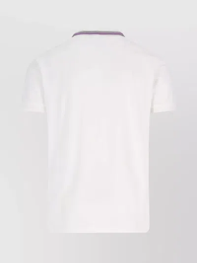 Vivienne Westwood Ribbed Collar Short Sleeves T-shirt In White