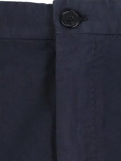 Incotex Straight Trousers With Pleated Front And Pockets In Blue