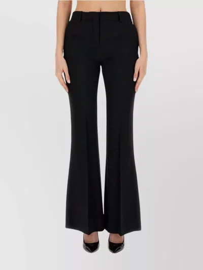 Nina Ricci Flared Leg Trousers Belt Loops In Black