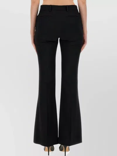 Nina Ricci Flared Leg Trousers Belt Loops In Black