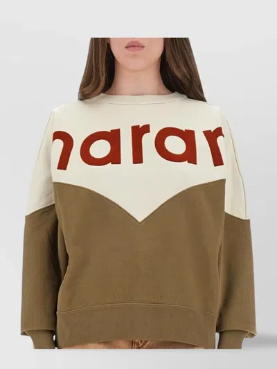 Isabel Marant Étoile Crew Neck Color Block Knitwear In Green