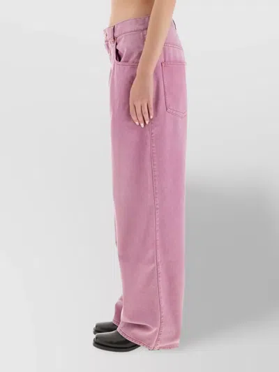 Isabel Marant Wide-leg Trousers With Belt Loops And Contrast Stitching