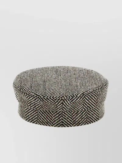 Ruslan Baginskiy Short Brim Herringbone Pattern Hat