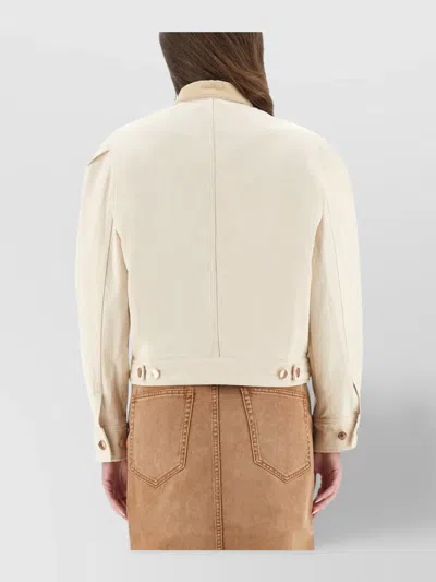 Isabel Marant Jacket With Chest Pockets And Collared Neck In White
