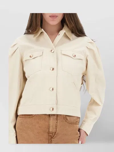 Isabel Marant Jacket With Chest Pockets And Collared Neck In White