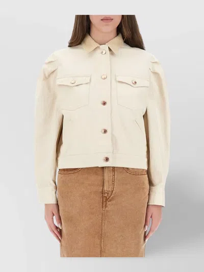 Isabel Marant Jacket With Chest Pockets And Collared Neck In White