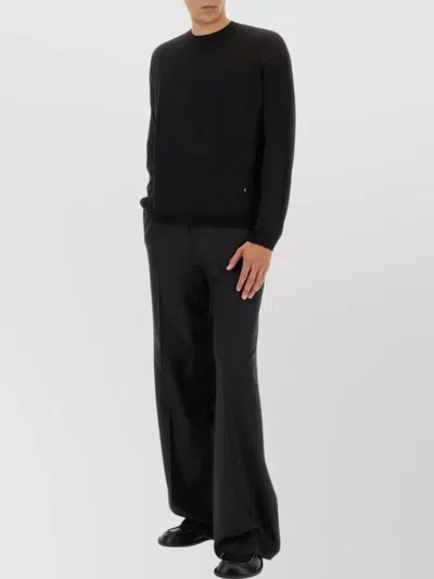 Moschino Crew Neck Sweater Long Sleeves In Black