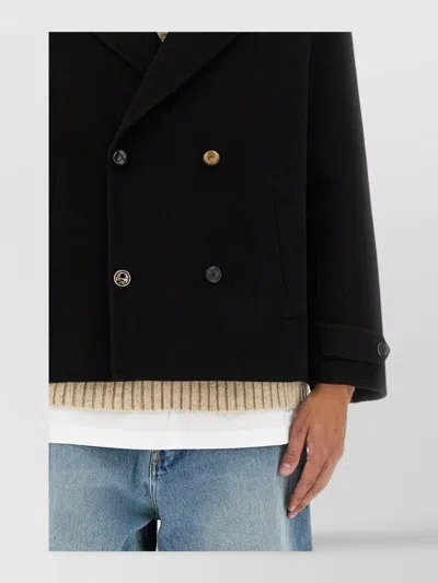 Moschino Blazer Featuring Notched Lapels And Button Detailing In Black
