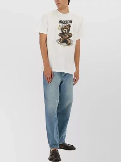 Moschino Teddy Bear Print Crewneck T-shirt In White