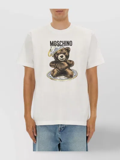 Moschino Teddy Bear Print Crewneck T-shirt In White