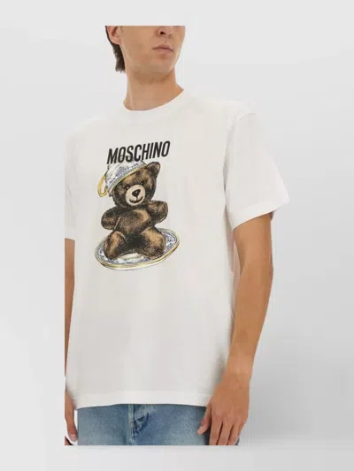 Moschino Teddy Bear Print Crewneck T-shirt In White