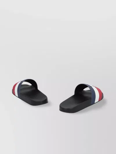 Moncler Rubber Slides Tricolor Strap
