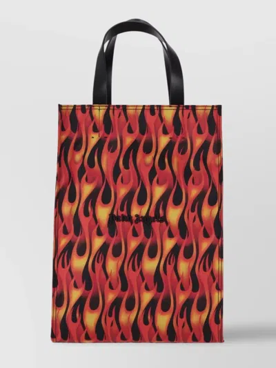 Palm Angels Flame Logo Rectangular Tote Bag