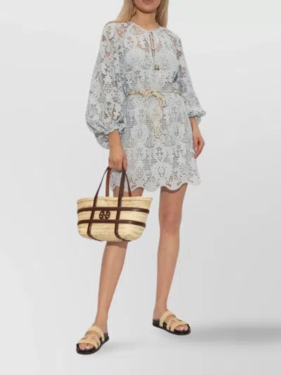 Tory Burch Lace Flat Sole Open Toe Sandals