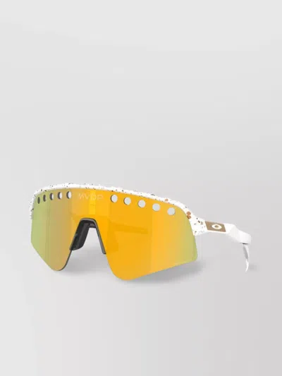 Oakley Adjustable Oversized Sunglasses Wraparound Speckled Cut-out Perforated