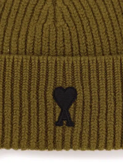 Ami Alexandre Mattiussi Wool Beanie Hat Folded Cuff