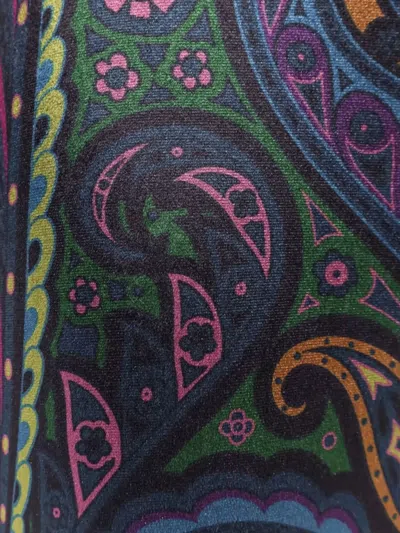 Etro Chenille Trousers With Multicolor Print
