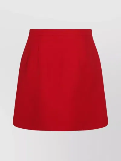 Valentino High Waist Skirt Heart-shaped Buttons In Red