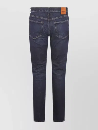 Tom Ford Straight Leg Trousers Five Pockets In White