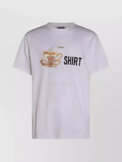 Moschino Crew Neck Graphic Print Short Sleeves