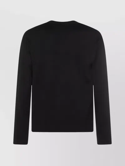Moschino Crewneck Graphic Sweater Long Sleeves In Black