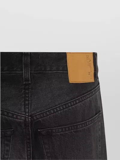 Haikure Straight Trousers With Patch And Pockets In Black
