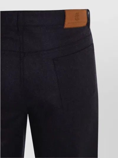 Brunello Cucinelli Trousers Featuring Back Pockets And Belt Loops In Blue