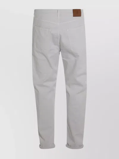 Brunello Cucinelli Trousers Relaxed Fit Rolled Cuffs In Gray