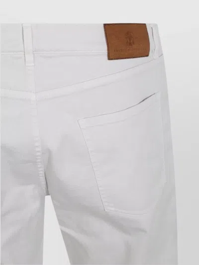 Brunello Cucinelli Trousers Relaxed Fit Rolled Cuffs In Gray