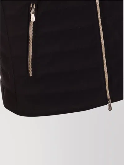 Brunello Cucinelli Padded Jackets With High Collar And Side Zip Pockets In Black