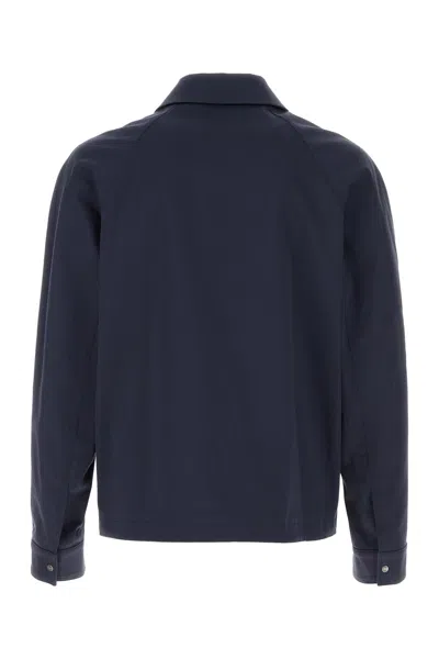 Fendi Giubbino In Cotone Stretch Blu Navy  Uomo In Blue