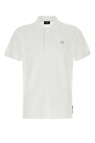 Fendi Ff Polo Shirt In White