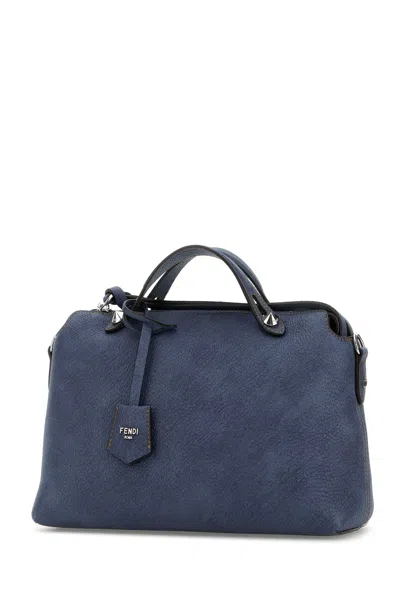 Fendi Women Blue Leather Medium By The Way Handbag