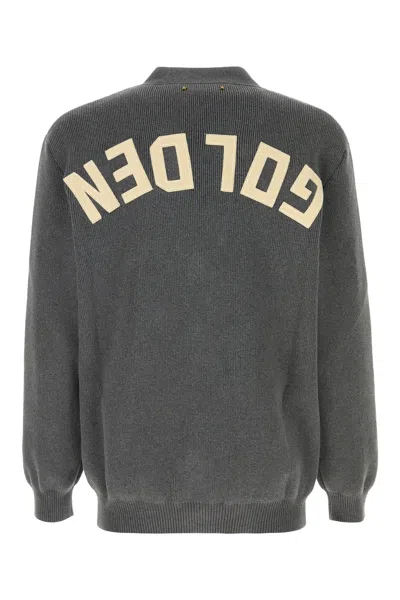 Golden Goose Cotton V-necked Cardigan In Gray