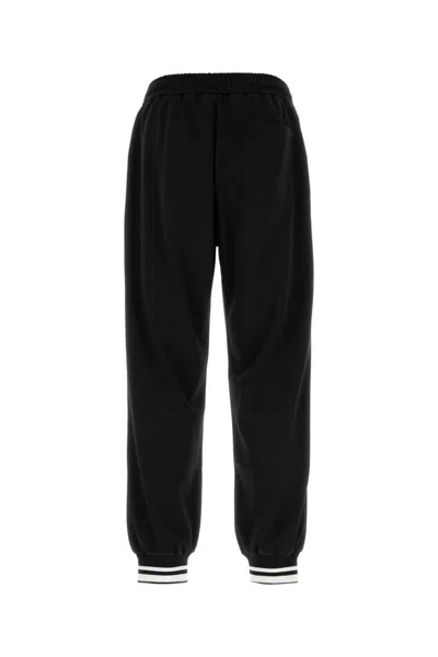Gucci Web Striped Velvet Jogger Pants In Black