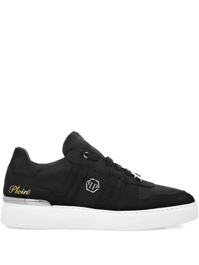 Philipp Plein Leather Low-top Sneakers In Black