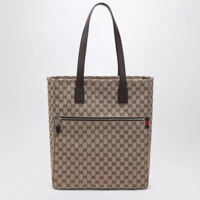 Gucci Large Gg Beige Fabric Shopping Bag Men