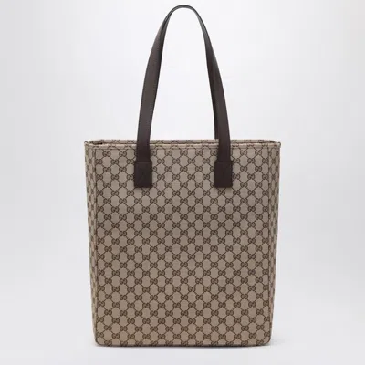 Gucci Large Gg Beige Fabric Shopping Bag Men