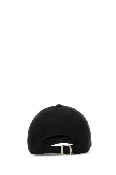 Gucci Men Black Gg Supreme Fabric Baseball Cap