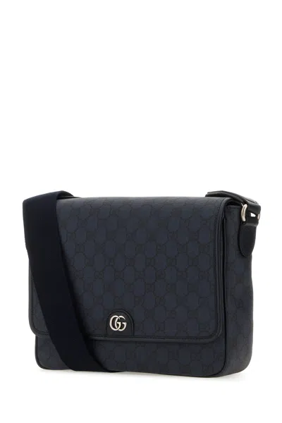 Gucci Men Gg Supreme Tender Fabric Medium Ophidia Crossbody Bag
