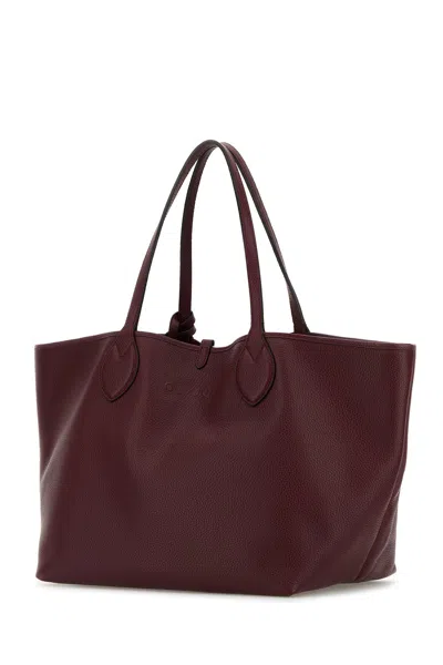 Gucci Women Burgundy Leather Reversible Shopping Bag