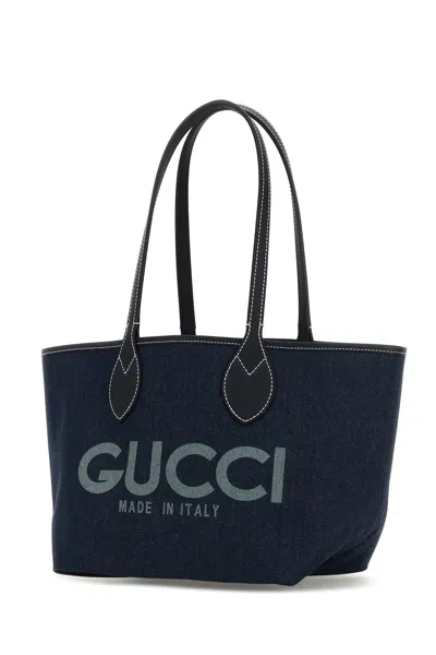Gucci Women Denim Totissima Reversibile Shopping Bag In Neutral