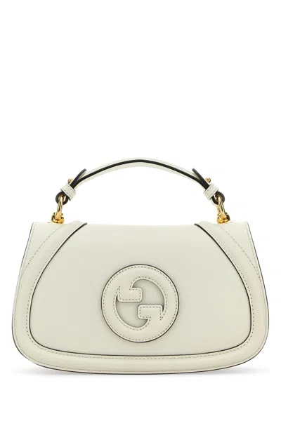 Gucci Women Ivory Leather  Blondie Handbag