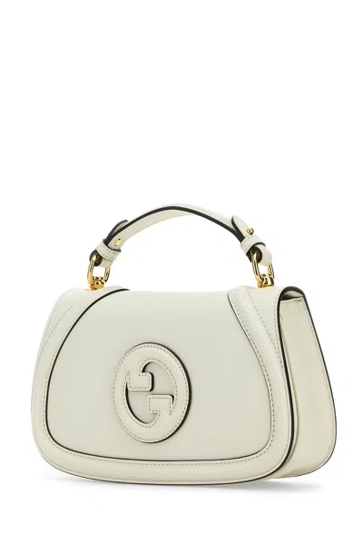 Gucci Women Ivory Leather  Blondie Handbag