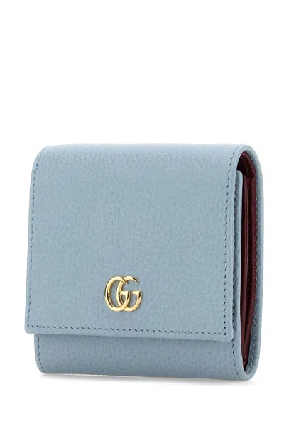Gucci Women Light Blue Leather Wallet